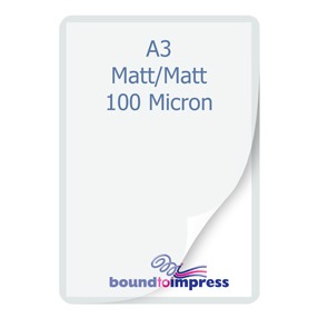 A3 Laminating Pouches - Matt/Matt - 100 Mic Premium (Pkt 100) A3 Laminating Pouches - Matt/Matt - 100 Mic Premium (Pkt 100)