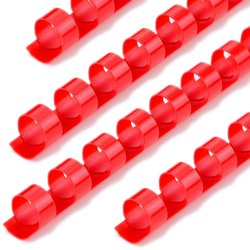 10mm Plastic Binding Combs - Red (Pack of 100)