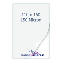 110x160mm Laminating Pouches - 150 Mic (Pkt 100)