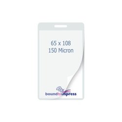65x108mm Slotted Laminating Pouches - 150 Mic (Pkt 100)