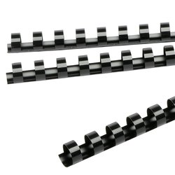 6mm Black Plastic Combs 21 Ring (Box 100)