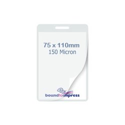 75x110mm Slotted Laminating Pouches - 150 Mic (Pkt 100)