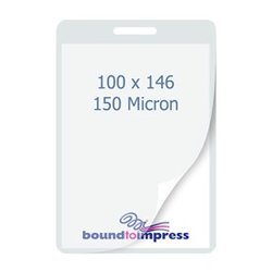 95x140mm Slotted Laminating Pouches - 150 Mic (Pkt 100)