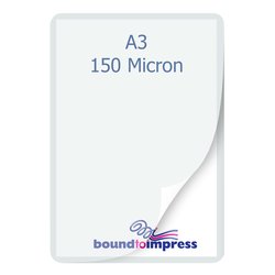 A3 Laminating Pouches - Gloss - 150 Mic Premium (Pkt 100)